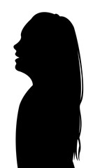 a child head silhouette vector