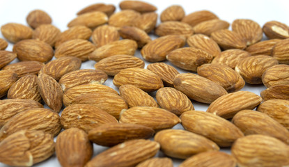 Almond nuts. Food background.