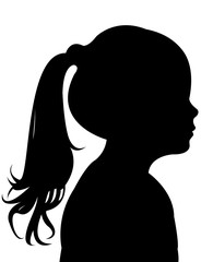  a child head silhouette vector