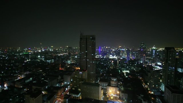 Bangkok at night, time lapse