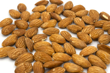 Almond nuts. Food background.