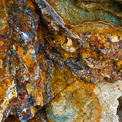 Natural beach rock weathered