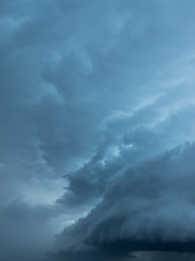 Obraz na płótnie Canvas Texture of storm clouds on dark sky.