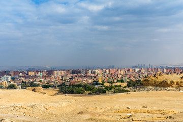 View on Cairo city from the Giza plateau