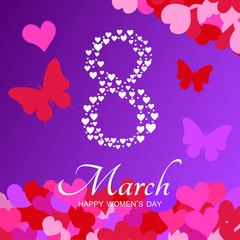 8 march gift card. International women's day