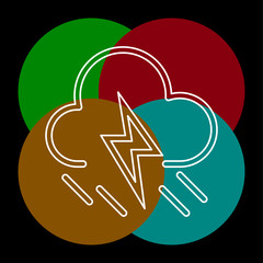 weather storm illustration, sun rain