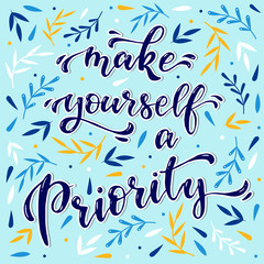 Inspirational lettering quote for posters, banners, cards, scrapbooks, stationery.