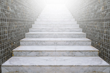 Fototapeta na wymiar Empty marble stair - Outdoor modern architecture