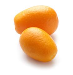 Delicious kumquat fruit on white background