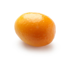 Delicious kumquat fruit on white background