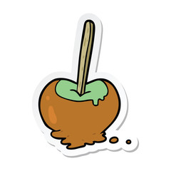 sticker of a cartoon toffee apple