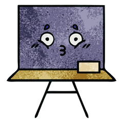 retro grunge texture cartoon chalkboard
