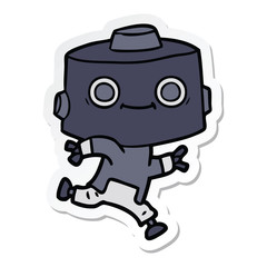 sticker of a cartoon robot