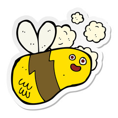 sticker of a cartoon bee