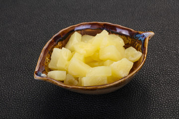 Marinated pineapple pieces