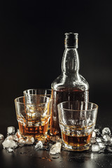 Close-up of glass with whiskey