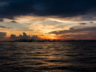 Fototapeta na wymiar Sunset from the Sea