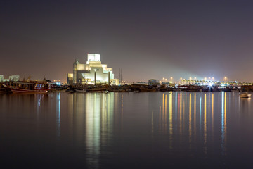 Fototapeta na wymiar Museum of Islamic Art from Doha port