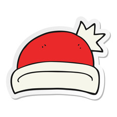 sticker of a cartoon christmas hat