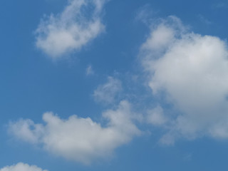 white clouds in the clear blue sky Cloudy natural Background beautiful nature