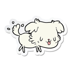 Obraz na płótnie Canvas sticker of a cartoon dog