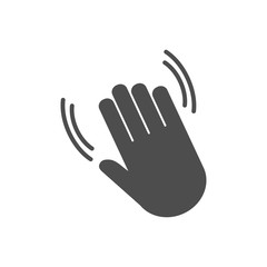 Hand wave, hello icon. Vector illustration, flat design.