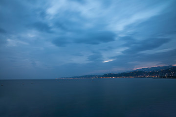 Long exposure Twilight and Sea Landscape