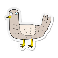 sticker of a cartoon bird
