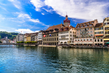 Fototapeta na wymiar Center of Lucerne, Luzern, Switzerland