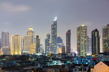 Bangkok downtown ,City Light night