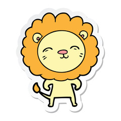sticker of a cartoon lion