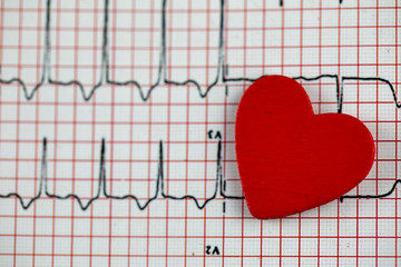 Red Heart with Cardiogram