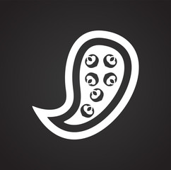 Buta icon on black background for graphic and web design. Simple vector sign. Internet concept symbol for website button or mobile app.