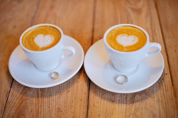 Coffee with wedding rings