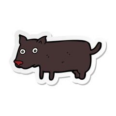 sticker of a cartoon little dog
