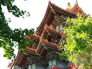close up shot of a tower in the forbidden city, beijing