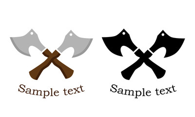 Axes logo design. Vector illustration.