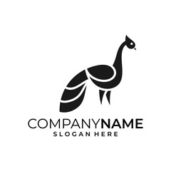 Abstract Peacock Black Designs illustration vector