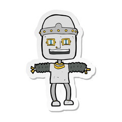 sticker of a cartoon robot