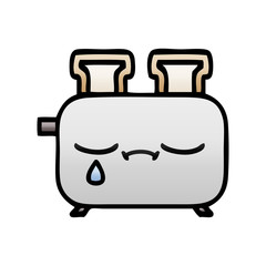 gradient shaded cartoon of a toaster