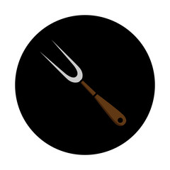 Knife vector round icon. Vector logo design.