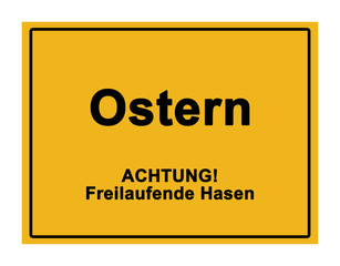 Ortsschild Ostern