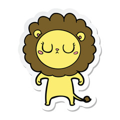 sticker of a cartoon lion