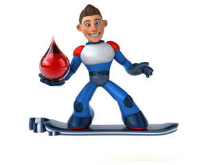 Obraz premium Super modern superhero - 3D Illustration
