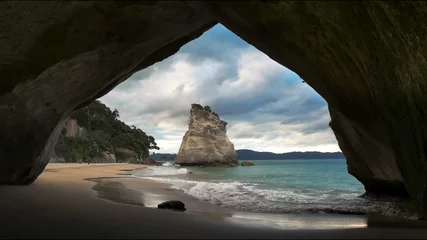 Foto auf Acrylglas Cathedral Cove Cathedral Cove Rock Arch Nordinsel Neuseeland