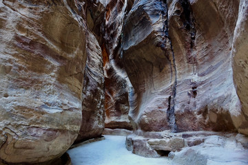 Jordan; canyon of Petra
