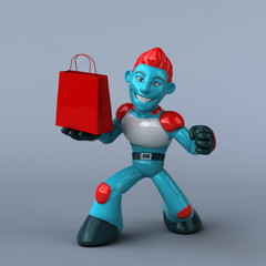 Red Robot - 3D Illustration