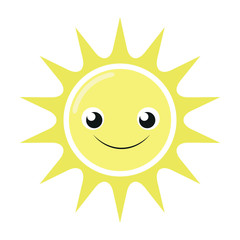 Cute sun icon