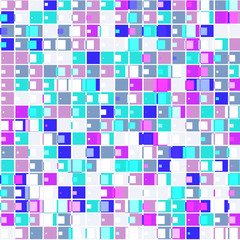 Mosaic of colored cubes on a white background. 