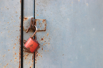 old Iron cabinet and red key